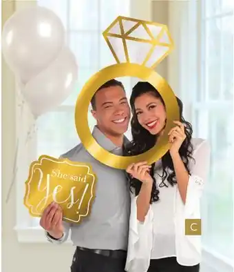 Party City Engagement photo booth frame kit, 2-pc offer