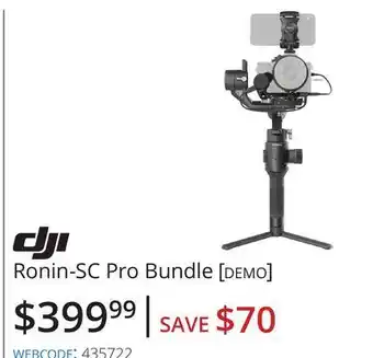 Vistek Dji ronin-sc pro bundle [demo] offer