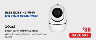 Visions Electronics Boost smart wi-fi 1080p camera offer
