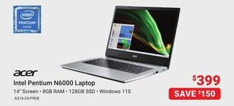Visions Electronics Acer intel pentium n6000 laptop offer