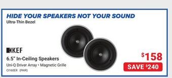 Visions Electronics Kef 6.5" in-ceiling speakers offer