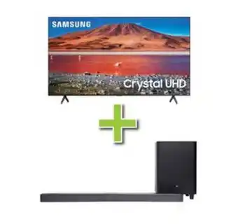 Aaron's 75" samsung tv & jbl 5.1 ch soundbar offer