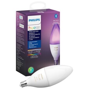 Best Buy Philips hue e12 candelabra smart led bluetooth light bulb - white & colour ambiance offer