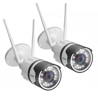 Best Buy Zosi 3mp wifi outdoor home ip security camera white with spotlight, 2-way audio, day night vision, human detection, remote ac offer