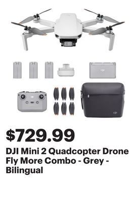 Best Buy Dji mini 2 quadcopter drone fly more combo - grey - bilingual offer