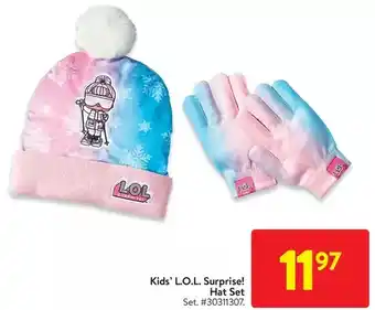 Walmart Kids' l.o.l. surprise! hat set offer