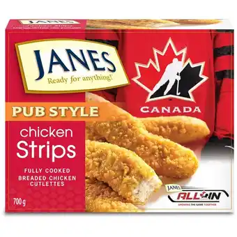 Walmart Janes pub style breaded chicken nuggets, strips, popcorn or burgers offer