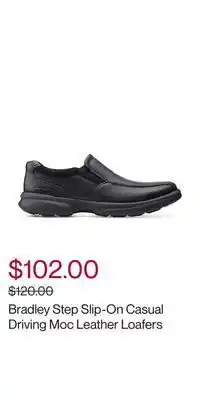 Bradley step slip-on casual driving moc leather loafers