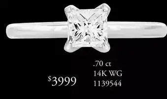 Charm Diamond 14k white gold glacier fire diamond ring 0.70ct i1/gh offer