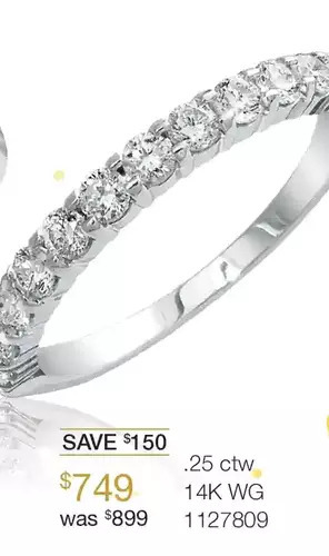 Charm Diamond White gold 0.25ctw diamond anniversary band offer