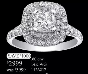 Charm Diamond Glacier fire canadian diamond 0.80ctw white gold bridal ring offer