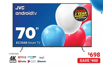 Visions Electronics Jvc 70" ec3508 smart tv offer