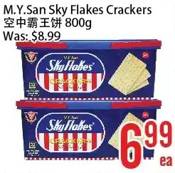 Bestco Food Mart M.y.san sky flakes crackers offer