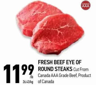 Coppa's Fresh Market Fresh beef eye of round steaks offer
