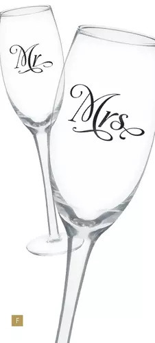 Party City Mr & mrs wedding toasting glasses, 2-pc offer
