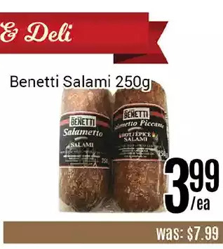Nations Fresh Foods Benetti salami offer