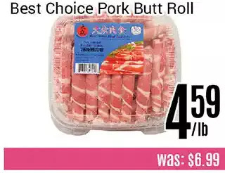 Nations Fresh Foods Best choice pork butt roll offer