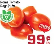 Top Food Supermarket Roma tomato offer