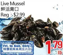 Hong Tai Supermarket Live mussel offer
