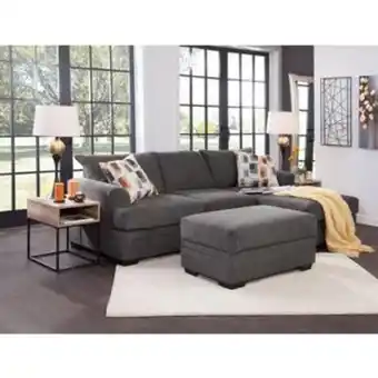 Aaron's Kendall chaise sofa w/ storage ottoman offer