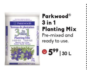 Sheridan Nurseries Parkwood® 3 in 1 planting mix offer