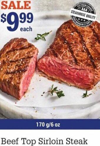 M&M Meat Shops Beef Top Sirloin Steak offer