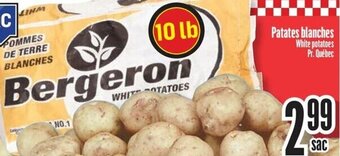Bonanza Patates Blanches offer