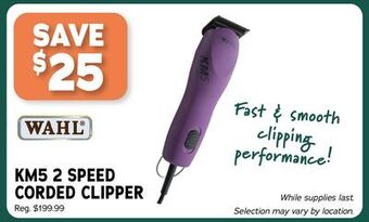 Ren’s Pets Depot Wahl km5 2 speed corded clipper offer