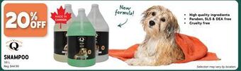 Ren’s Pets Depot Q shampoo offer