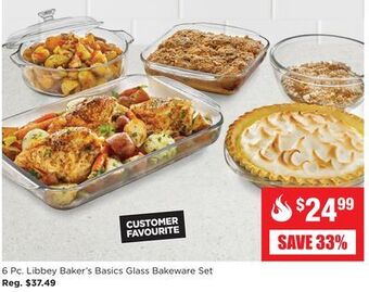 Kitchen Stuff Plus 6 pc. libbey baker's basics glass bakeware set offer