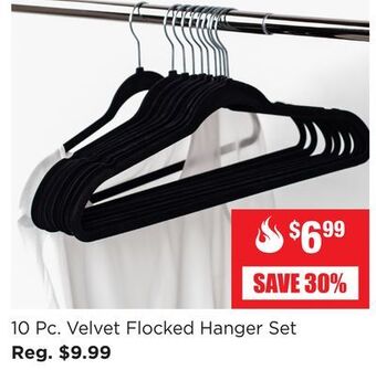 Kitchen Stuff Plus 10 pc. velvet flocked hanger set offer