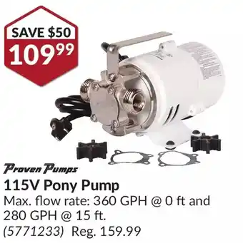 Princess Auto Proven pumps 115 pony pump offer