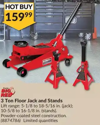Princess Auto Torin big red3 ton floor jack and stands offer