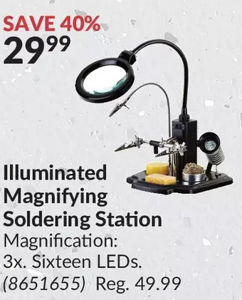 Princess Auto Power fist illuminated magnifying soldering station offer