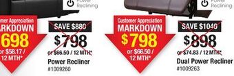 Bad Boy Superstore Dual power recliner offer