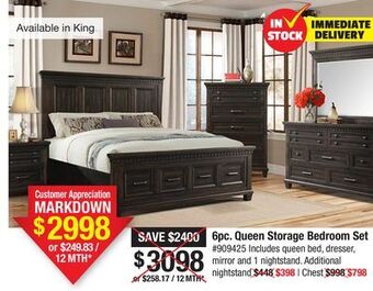 Bad Boy Superstore 6pc. queen storage bedroom set offer
