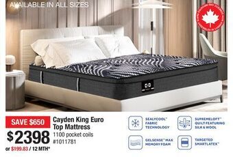 Bad Boy Superstore Cayden king euro top mattress offer