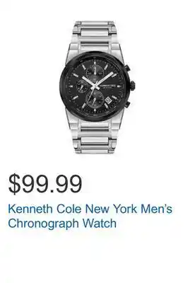 Costco Kenneth cole new york men's chronograph watch offer