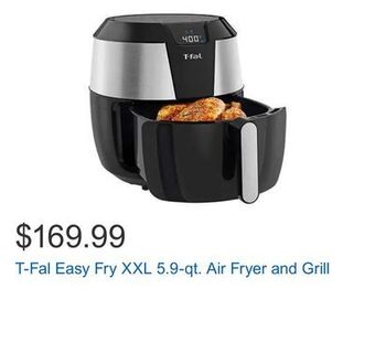 Costco T-fal easy fry xxl 5.9-qt. air fryer and grill offer