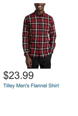 Costco Tilley men's flannel shirt offer