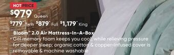Sleep Country Bloom 2.0 air mattress-in-a-box offer