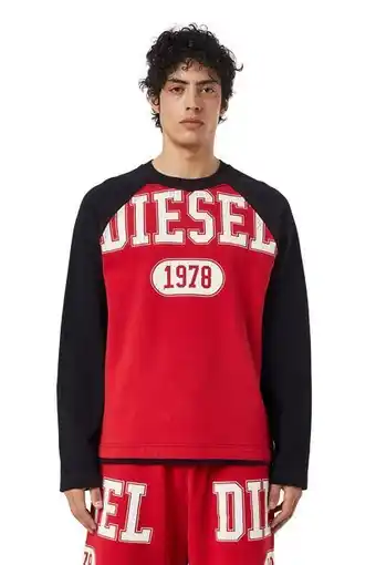 Diesel Sweatshirt with raw-cut logo front offer