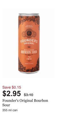 LCBO Founder's original bourbon sour offer
