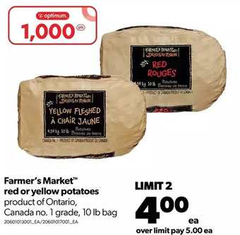 Real Canadian Superstore Farmer's market red or yellow potatoes offer