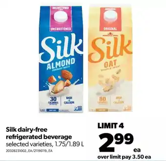 Real Canadian Superstore Silk dairy-free refrigerated beverage offer