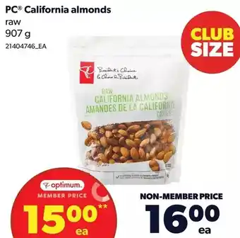Real Canadian Superstore Pc california almonds offer
