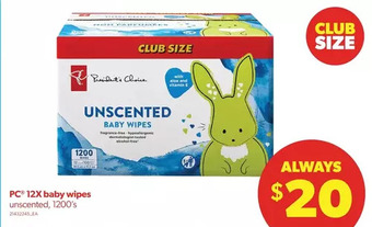 Real Canadian Superstore Pc 12x baby wipes offer