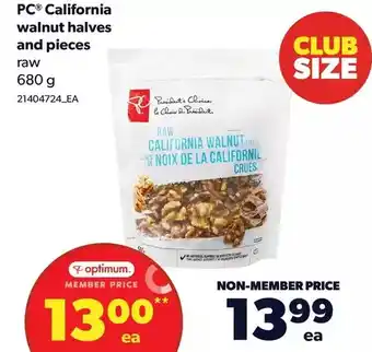 Real Canadian Superstore Pc california walnut halves and pieces offer