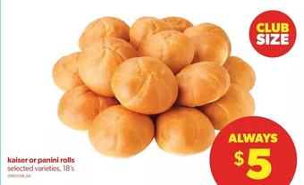 Real Canadian Superstore Kaiser or panini rolls offer