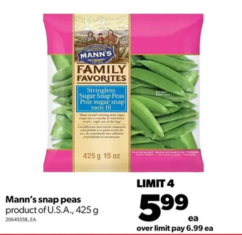 Real Canadian Superstore Mann's snap peas offer